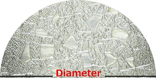 Protint Windows Precut Texture Arched Window Film Shade, Self Adhesive Static Cling, 34 Inches Diameter #TOP1