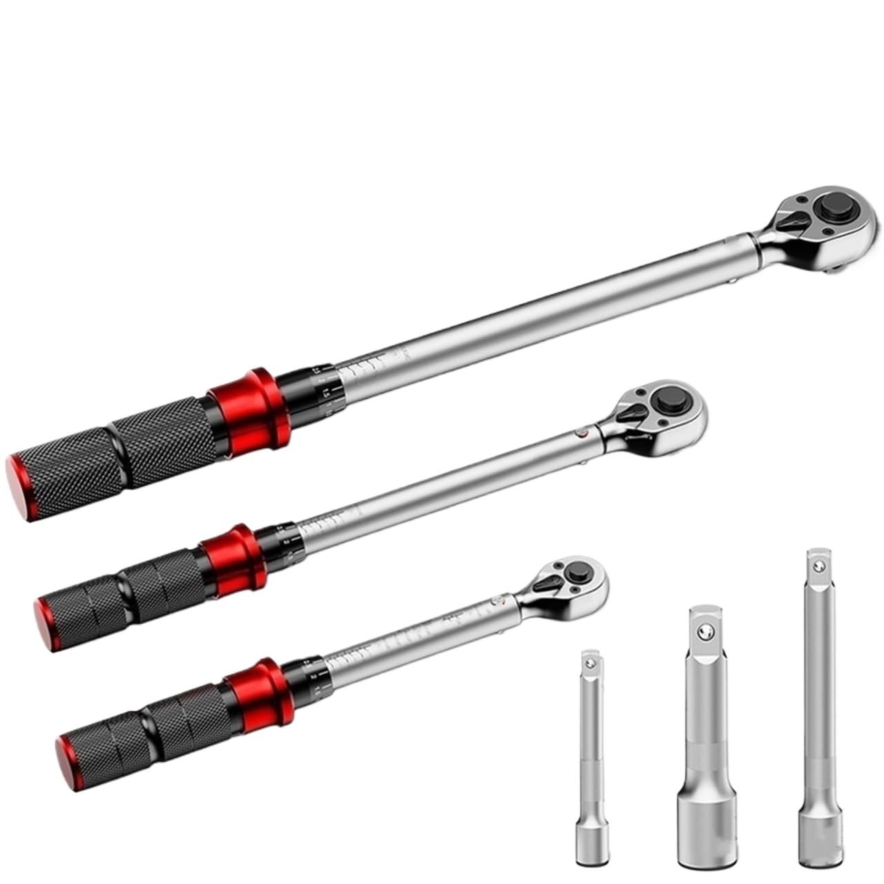 OLAQWENB Torque Wrenches Mechanical Torque Wrench Set 6 Pcs 5-220N.m for Motorcycle Auto Repair Tools Kit Precision Torque Wrench(6PCS(SL))