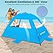 Venustas Beach Tent Sun Shelter for 3/4-5/6-7/8-10 Person, UPF 50+ UV Protection Beach Canopy, Lightweight and Easy Setup Cabana, Portable Beach Shade Tent