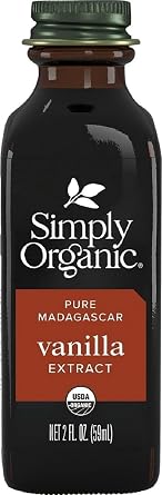 Simply Organic Pure Madagascar Vanilla Extract, 2-Ounce Glass Jar, Certified Organic, Sugar-Free Flavor For Smoothies