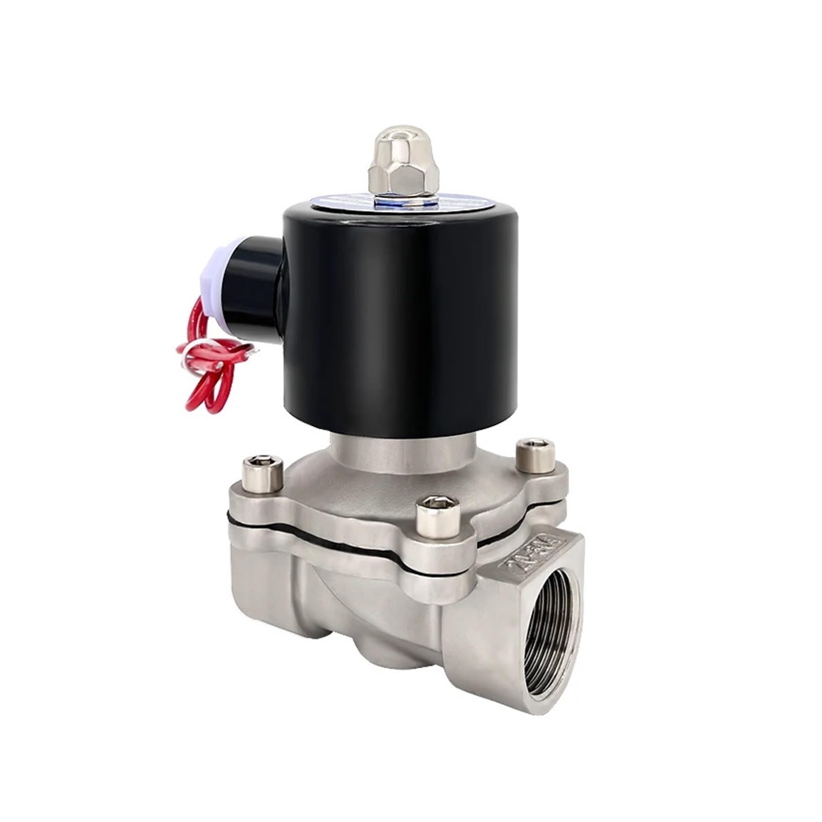1 válvula solenoide de Acero Inoxidable, válvula de Agua de 220 V, Cierre Normal y válvula eléctrica de 12 V y 24 V, válvula de Control de 1/4 ", 3/8", 1/2 ", 3/4" y 1 "(24V)