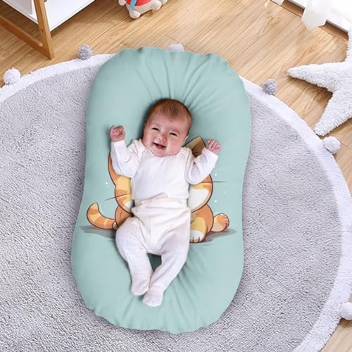 Image of ZOUTAIRONG Cute CatBassinet Sheet Set Compatible with Mika Micky, Baby Delight, Dream On Me Bassinet Mattress, Jersey Knit Ultra Soft Flexible for Baby Boys Girls Blue