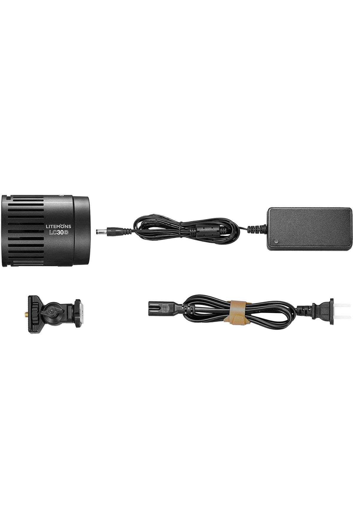Godox LC30D lampa stołowa LED z lampką wideo 33 W 5600 K temperatura barwowa ściemniana 8 efektów świetlnych FX CRI95+ TLCI96+ do fotografii z uchwytem AH-01 do fotografii, strumieniowa na żywo