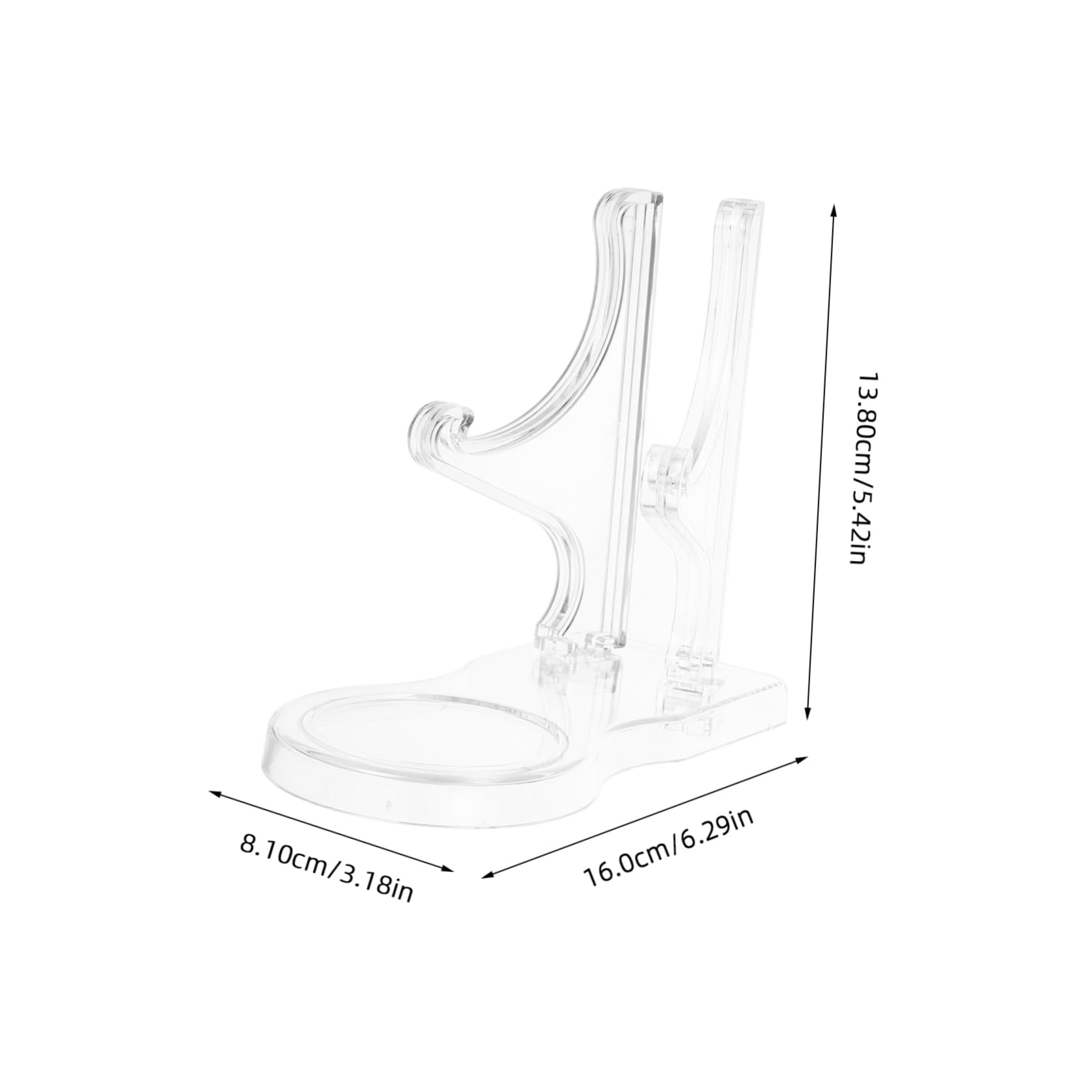 PRETYZOOM Acrylic Teacup and Saucer Display Stand Plate Holder for Home Office Transparent Stand