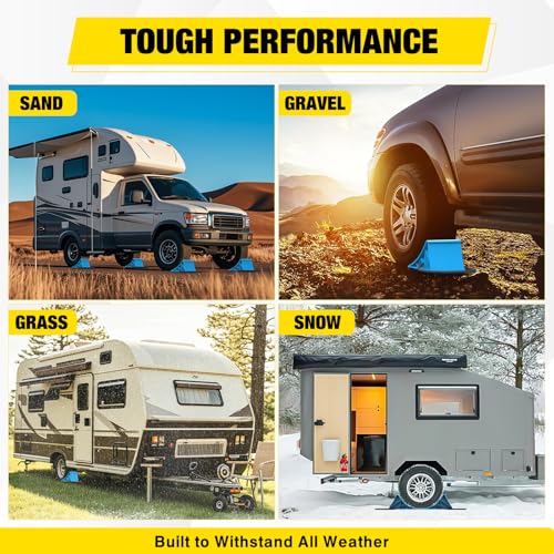 Nilight Wheel Chocks, Heavy Duty Wheel Stopper for Car, Truck, RV, Trailer, Caravan, Motorcycle, 8.7" x 4.8" x 4.2", 2-Pack by Nilight - Image 4