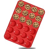 EINFACHES ENTFERNEN UND BACKEN - Die Silikon-Muffinform von Anaeat hat eine antihaftbeschichtete Oberfläche für einfaches Entformen und Reinigen, die langlebig ist. Wenn Sie mit dem Backen fertig sind, ziehen Sie es einfach mit dem Finger von unten heraus. Die Mini-Muffinform für 24 Tassen ist praktisch und langlebig