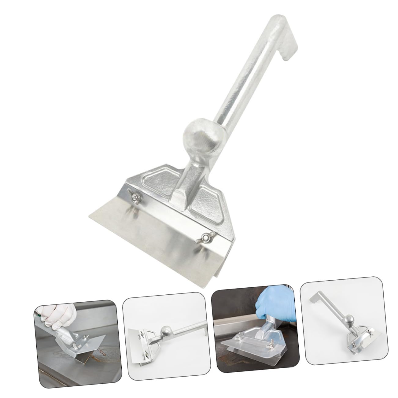 Levemolo Ergonomic Design Grill Spatula BBQ Scraper for Griddle Easy to Use and Cle