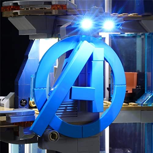 Miniatura 5 de Kit de iluminación LED para Avengers Tower Battle, compatible con LEGO-76166 modelo de bloques de construcción, modelo no incluido