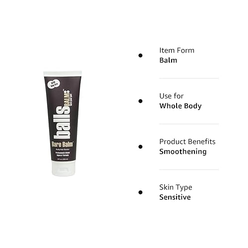 Miniatura 5 de BallsBALM Bare Balm - Crema de depilación corporal y de piel sensible de 8 fl oz