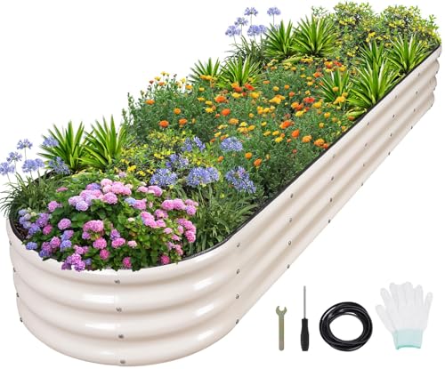1MORE Galvanized Raised Garden Bed- Planter Garden Boxes Outdoor, Raised