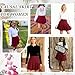 Girstunm Women's Pleated Skirt Mini Skater Basic Skirts High Waist School Girls Uniform Short Cheerleader Skirt Wine Red M