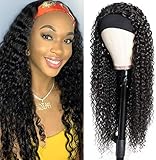 Human Hair Headband Wigs Deep Wave None Lace Front Wigs 18 Inch Glueless Wig 150% Density Brazilian...