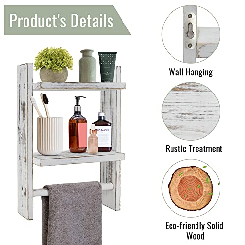 image for NC Bathroom Towel Shelf Organizer, Hanging Hand Towel Ladder Shelf, T
