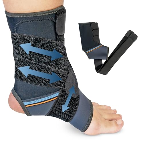 Tobillera para Esguince Hombre y Mujer con Placas de Soporte de PVC y Bandas de Compresión Ajustable. Tobillera para Deportes y Exterior con Protección Contra Impactos, Apta para Llevar con Zapatos