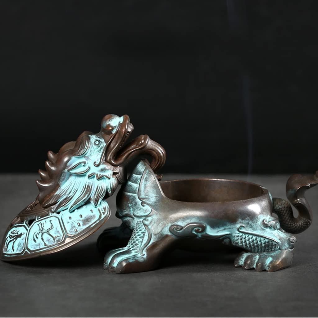 Soporte De Incienso Quemador de Incienso para el hogar, Quemador de Incienso de Cobre Antiguo para Interiores, Quemador de Incienso, decoración Creativa para la Ceremonia del té, Regalo