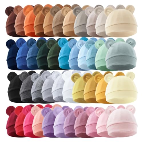 Soft & Breathable Newborns Baby Hat Cotton Fetal Caps for 0 to 3 Months Comfortable Infants Bonnet Fashionable Headwrap Navy Blue4