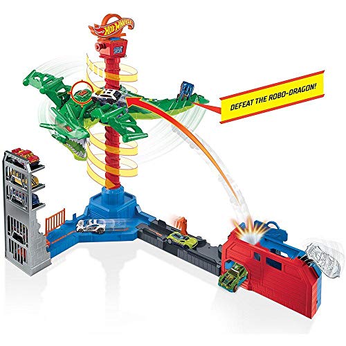 Hot Wheels Attacco Aereo del Dragone, Playset...