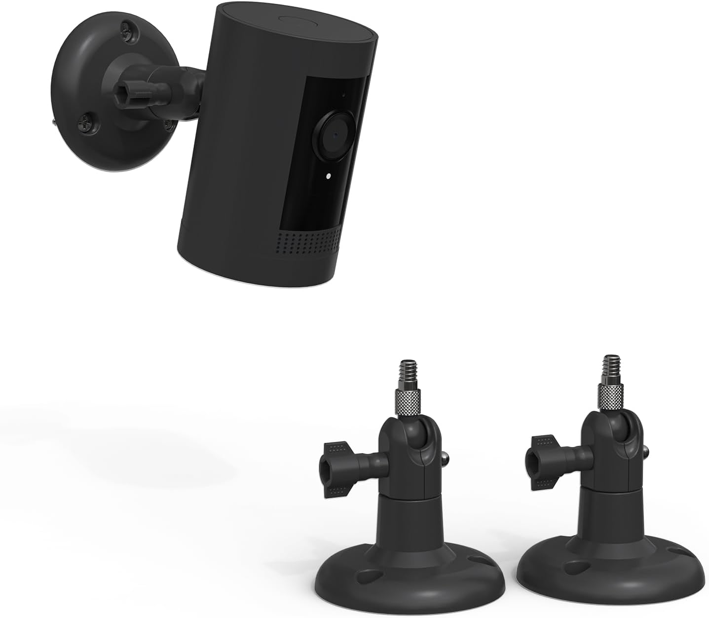 HOLACA2-Pack Camera Mount for Stick Up Cam/Pro/Indoor Cam/Wyze Cam/Eufy Cam/Arlo Cameras, Suitable for All Cameras with Standard 1/4 Thread Holes, Black