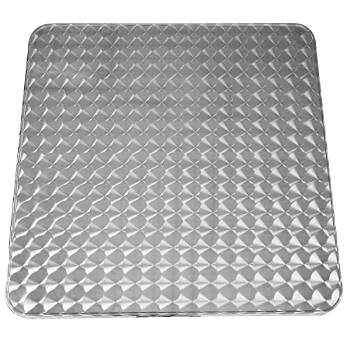 BTEXPERT 27.5" Square Patio Table – Indoor Outdoor Stainless Steel Dining Table with Aluminum Base, Commercial Restaurant Café Bistro Furniture – Weather-Resistant Silver Finish by BTEXPERT - Image 3