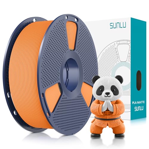 Image of SUNLU PLA Matte 3D Printer Filament 1.75mm, PLA Filament 1kg Spool (2.2lbs), Dimensional Accuracy + /- 0.02mm, Matte Sunny Orange PLA