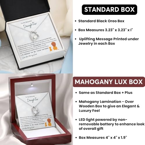 Jewelry Father Daughter Necklace - Forever Love, Proud to Be Your Father - Christmas Birthday Gift From Dad2