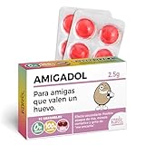 Caramelos de broma AMIGADOL | Blíster con 12 caramelos sin azúcar sabor cereza | Regalo original y divertido para amiga invisible, cumpleaños, navidad, ocasiones especiales…