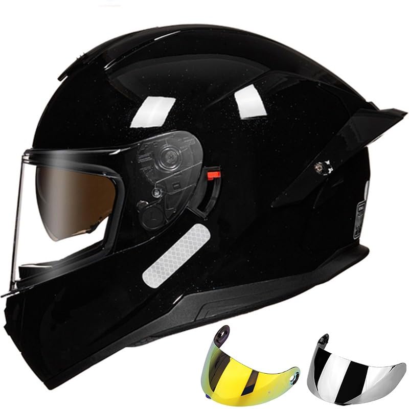 Amazon.co.jp: フルフェイスヘルメット ダブルバイザー バイク