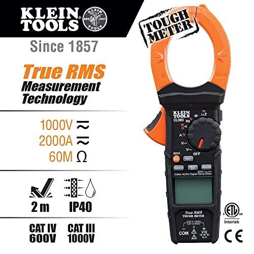Klein Tools CL900 Digital Clamp Meter, Auto Ranging Trms thumb #1