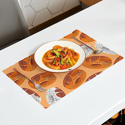 Sets de table rectangulaires donuts 30x45cm protège table résistant chaleur