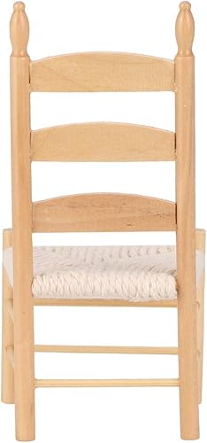 Miniatura 3 de VGEBY Silla vintage de madera en miniatura para accesorios de muñecas 112 (Burlywood)