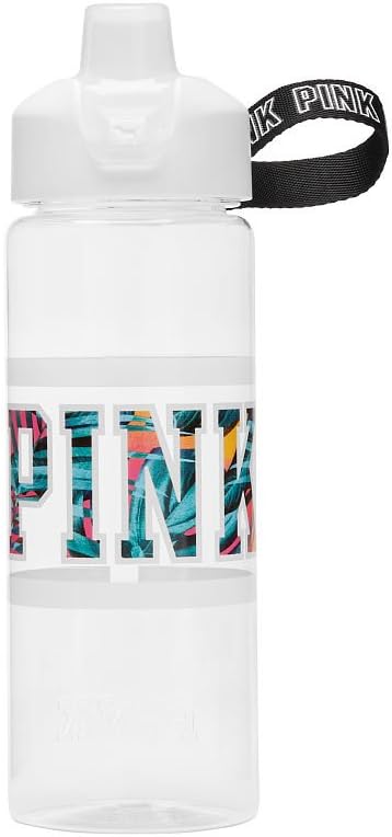 Victoria's Secret PINK Collegiate Clear/Triumph White Water Bottle 32 Oz NWT