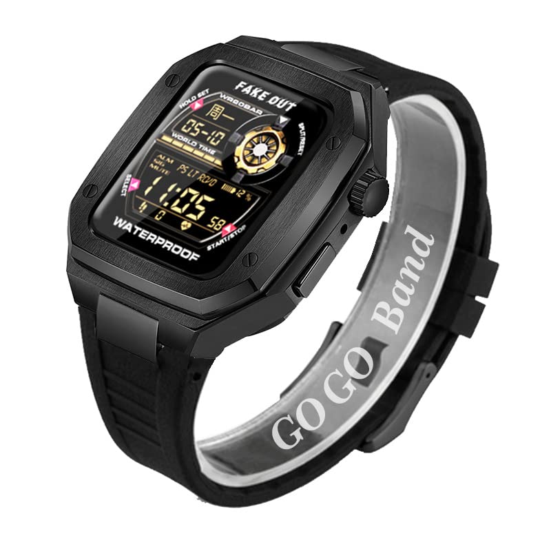 Kit modification Apple Watch bracelet métal boîtier acier iWatch 45mm 44mm - 5