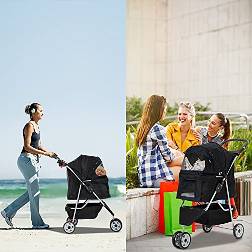 Best 3 Wheels Pet Stroller for Dog Stroller Cat Stroller, Lightweight and Foldable Pet Jogger Stroller, Carrier… - Image 8