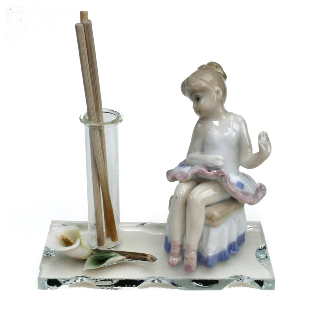 DLM 33207 (Kit 12 Pezzi) Profumatore in Vetro e Porcellana Ballerina Dance Musica in Porcellana Battesimo Comunione Diffusore Profumo Ambienti bomboniera