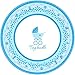 amscan Charming Celebrate Baby Boy Round Dessert Plates, 7