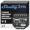 Shelly 2PM Gen3 - Wi-Fi Interruttore Intelligente Relé, 2 Canali, 16А, Monitora il Consumo di Energia, Controllo Remoto e Automazione, Illuminazione, Nessun Hub Richiesto, Alexa, Google Home