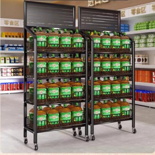 Présentoir sur pied pour supérette et étagère de supermarché pour vente de snacks