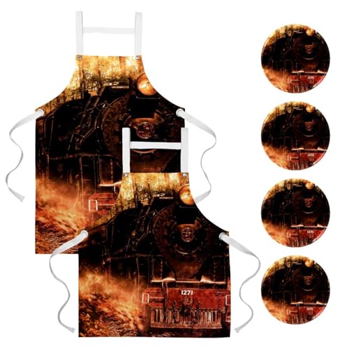 Tablier de serveuse vintage pour pâtisserie et bistro de quartier