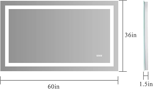 Miniatura 5 de Espejo de tocador LED, espejo de tocador iluminado, espejo de tocador de baño, espejos de baño para tocador, espejo de tocador LED antivaho y