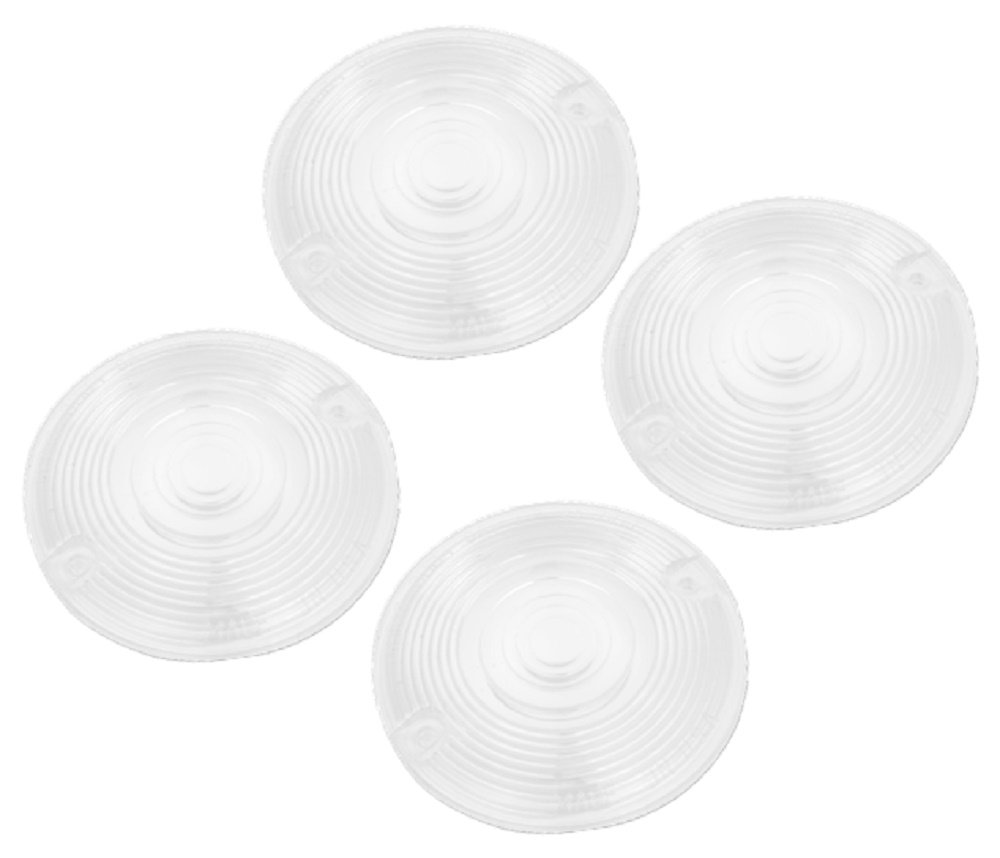 Orange Cycle Parts 4 Pack Clear Turn Signal Blinker Lens for Harley Tour Glide FLT/Electra Glide FLHT 86-18 Heritage Softail FLST 86-17 Sport Glide FXRT/Grand Touring FXRD 86-98 repl. # 68440-86