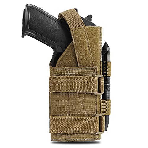 ACEXIER Universal Tactical Molle Pistolenholster Verstellbares Pistolenholster für 9mm G1ock 1911 G17 18 19 26 34, Ruger LCP, Beretta