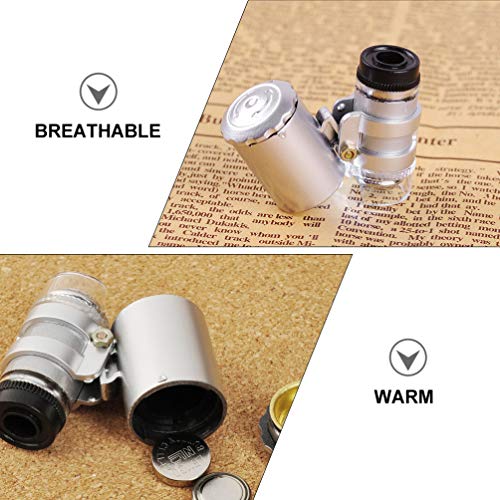 ULTECHNOVO Portátil 2Pcs Tamanho de Bolso Portátil Mini Microscópio 60X Zoom Microscópio Parágrafo J