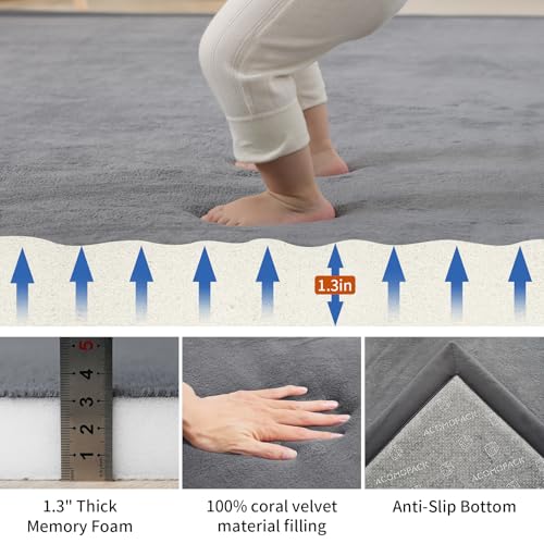 Tapete Acomopack de Espuma Viscoelástica 1.3" Gris miniatura 2