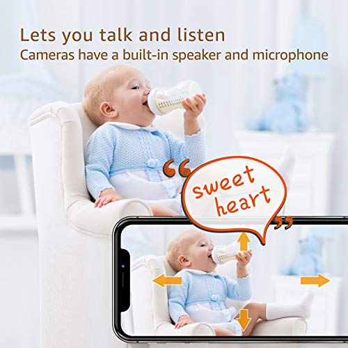 Faleemi Wireless Security Camera, Wifi Pet Camera, Indoor Pan/Tilt Smart Security Camera With Cell Phone App, Night Vision, Motion Detection For Home/Office/Dog/Baby #TOP1