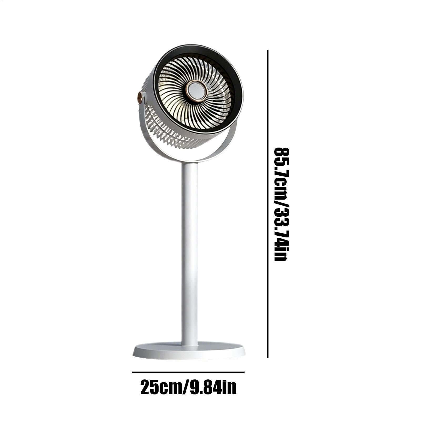 Ventilador De Suelo 5 velocidades potente flujo de aire recargable con luz