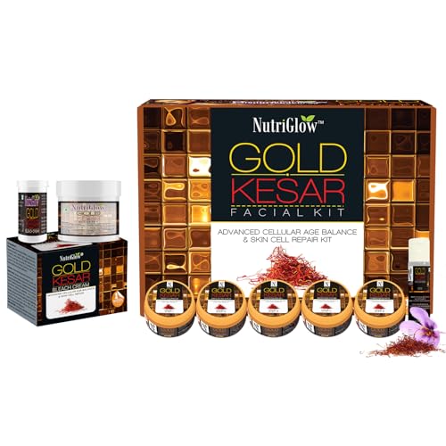 NUTRIGLOW Gold Kesar Facial Kit & Bleach Cream