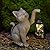 WONDHOME Solar Cat Garden Statues Resin Cat Figurine with Lantern for Porch Patio Lawn Yard Garden Decor,Birthday Housewarming Gardening Gifts for Mom Women