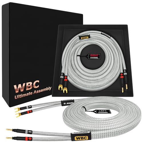 Cable de altavoz HiFi de 25 pies contra pérdidas de audio con conectores banana Eminence Gold