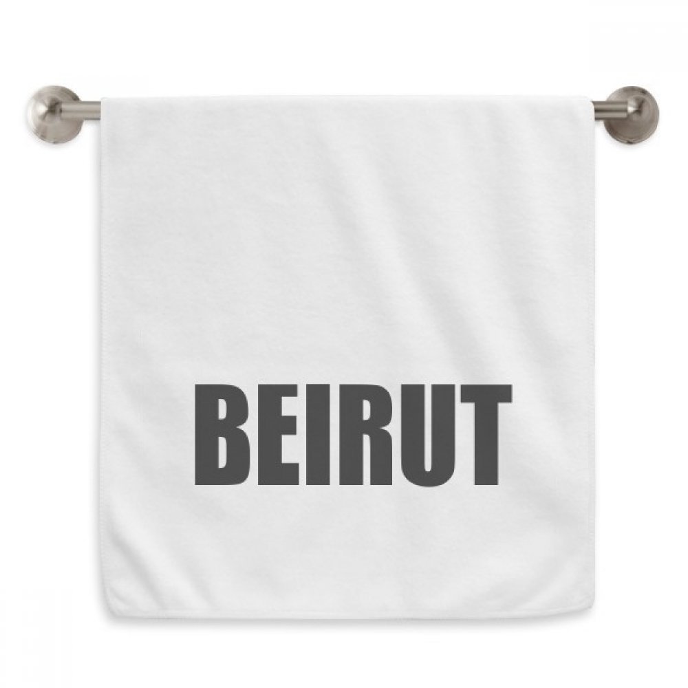 Serviette de toilette Beyrouth Liban souvenir blanc idée cadeau originale 13x29cm