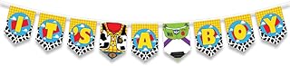 Baby Shower Decorations for Boy, Its A Boy Banner for Baby Shower, Its A Boy Banner Bunting Christening Baby Shower Garland, Toy Theme Story Baby Shower Banner for Boy, Boys Bday Banner Party Favors
